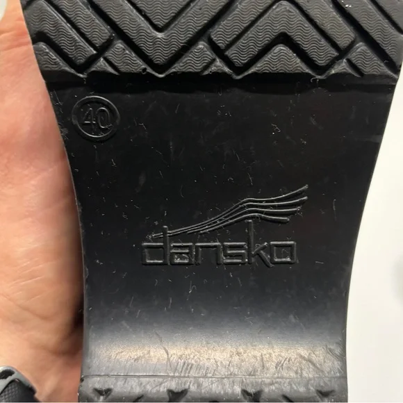 Dansko Professional Black Leather Clogs Women EU 40 US 9.5–10 Nursing Chef Shoes - Picture 8 of 11